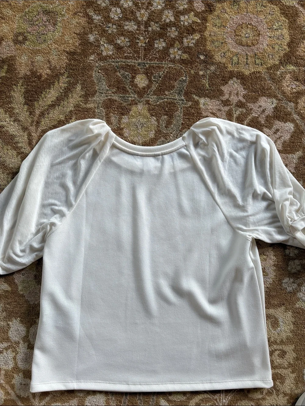 Banana Republic Cream Puff-Sleeve Knit Top